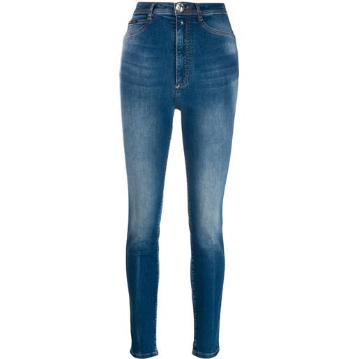 Philipp Plein joggers a vita alta - blu