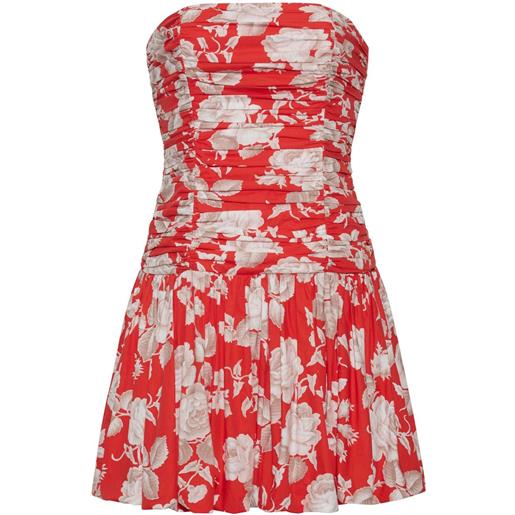 Cara Cara abito montreal corto a fiori - rosso