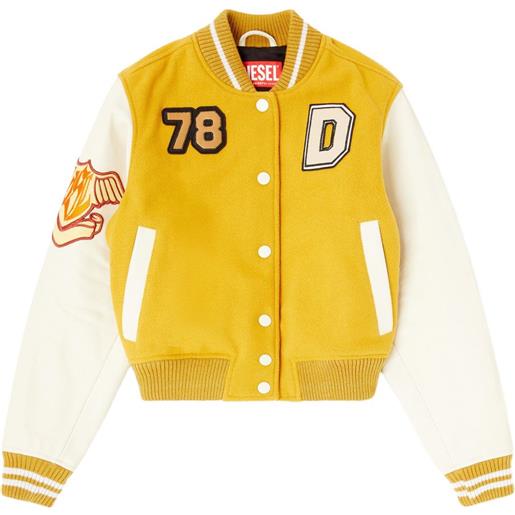 Diesel giacca con ricamo l-real-cp - giallo