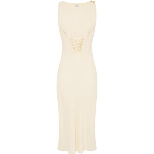 Elisabetta Franchi abito con dettaglio corsetto - toni neutri