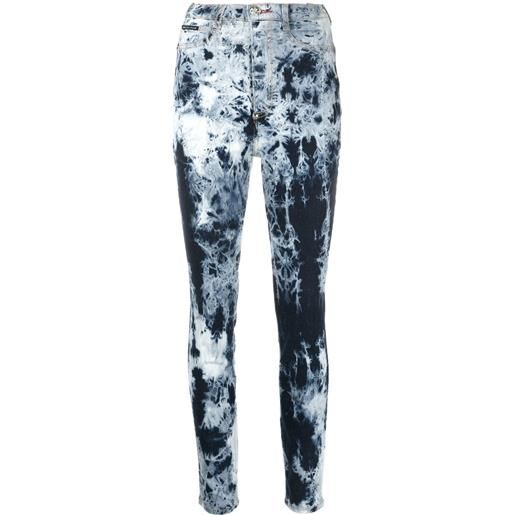 Philipp Plein jeans skinny a vita alta - blu
