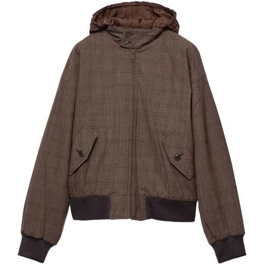 Prada giacca con cappuccio e tasche - marrone