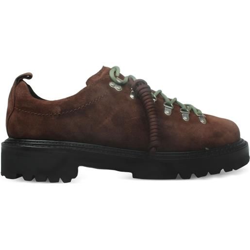 G.H.Bass derby stringate con suola scanalata - marrone