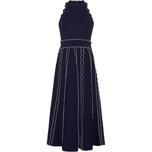 Cara Cara abito rosendale midi con orlo a smerlo - blu