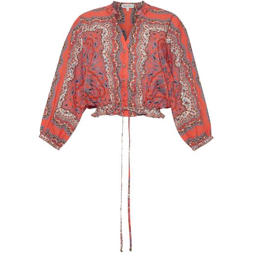 Cara Cara camicia perrin con stampa paisley - arancione