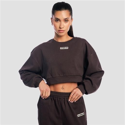 GymBeam felpa da donna cropped aura tee brown s