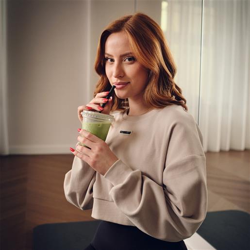 GymBeam felpa da donna cropped aura grey m