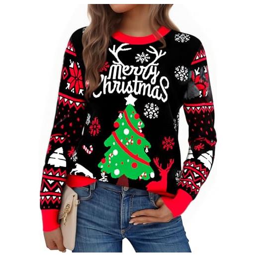 Fanient Maglioni Pullover Natalizi da Uomo Stampa Divertente da Uomo Pullover con Babbo Natale Modello Rosso Maniche Lunghe Felpe Divertenti M Fanient Maglioni Pullover Natalizi da Uomo Stampa Divertente da Uomo Pullover con Babbo Natale Modello Rosso Maniche Lunghe Felpe Divertenti M