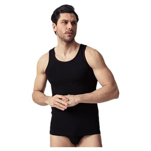 OLTREMARE, 4 canotte uomo in caldo cotone elasticizzato, assortito s