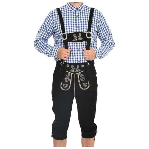 Camicia da uomo per costume tradizionale bavarese, alla moda, da uomo