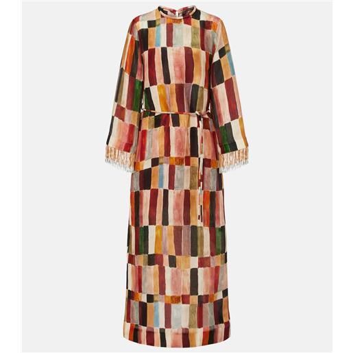 Alemais alã©mais x lrnce - abito lungo marjorelle in lino e seta