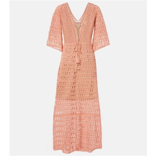 Anna Kosturova abito midi in crochet di cotone