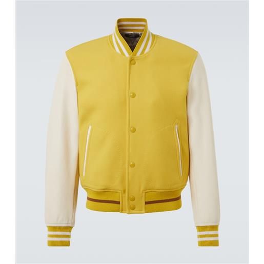 Tom Ford giacca varsity in lana e pelle
