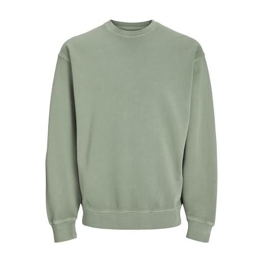 JACK & JONES jjecharge faded sweat crew neck noos, blu (mood indigo), l