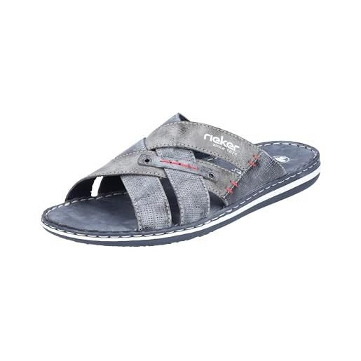 Rieker Infradito Uomo 21043 - Verde, Larghezza Comfort, Suola Ammortizzata - Perfette Per L'Estate