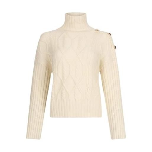 Liu Jo donna maglione collo alto mf5425ms040 lana beige scuro l