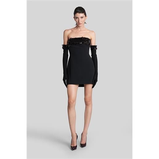 David Koma abito corto in viscosa nera