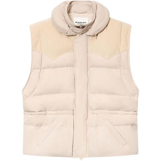 MARANT ÉTOILE gilet imbottito olfa con dettaglio a coste - toni neutri