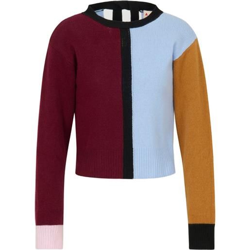 Marni maglione con design color-block - blu