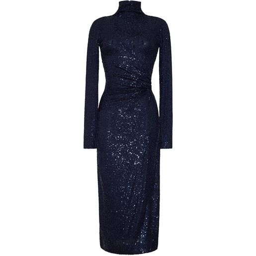 Cara Cara abito midi ryan con paillettes - blu