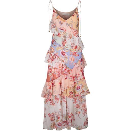 ZIMMERMANN abito lungo awaken frilled slip - toni neutri