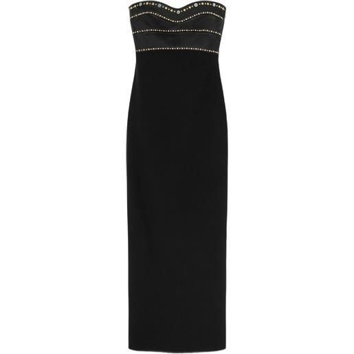 Versace abito lungo senza spalline - nero