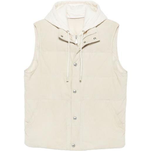 Eleventy gilet trapuntato con cappuccio - toni neutri