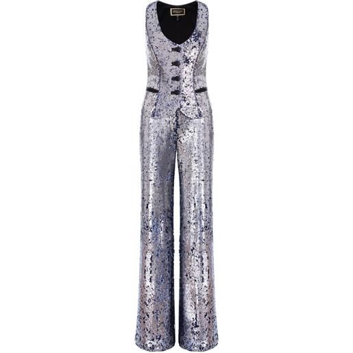 MITILIANE COUTURE gilet con paillettes - argento