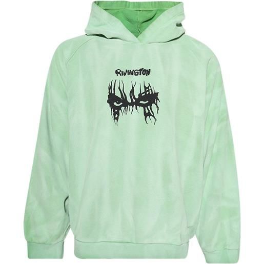 RRR123 felpa con stampa e cappuccio - verde