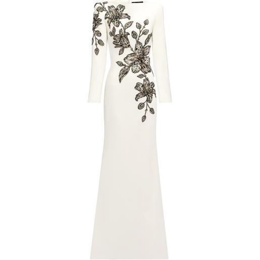 Jenny Packham abito lungo a fiori - toni neutri