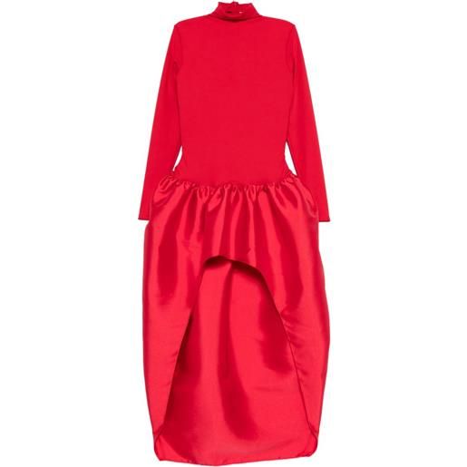 Atu Body Couture abito asimmetrico a maniche lunghe - rosso