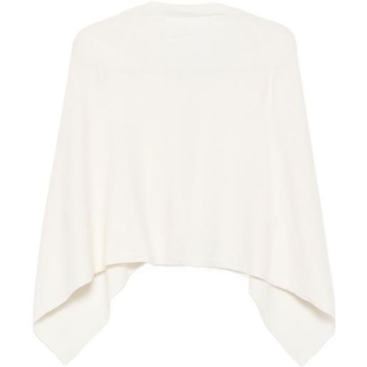 BOMPARD poncho con scollo drappeggiato - bianco