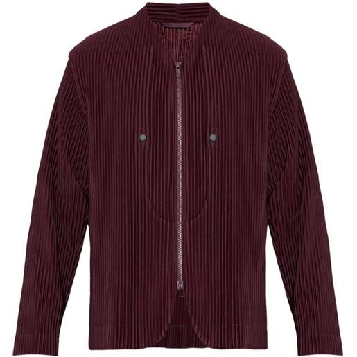 Homme Plissé Issey Miyake giacca quarry con zip - rosso