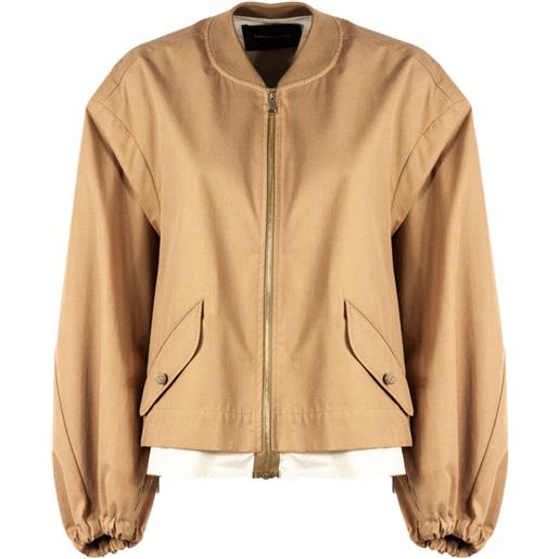 Fabiana Filippi bomber girocollo - toni neutri