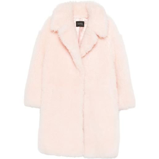 Manokhi cappotto con colletto - rosa