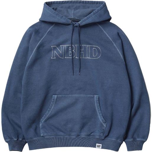 Neighborhood felpa con stampa logo - blu