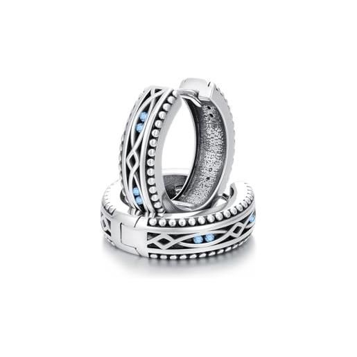 Orecchini A Cerchio Uomo Con Nodo Celtico E Zircone - Gioielli Da Uomo In Acciaio - Regalo Originale - 4