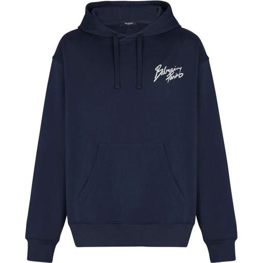 Balmain felpa con cappuccio - blu