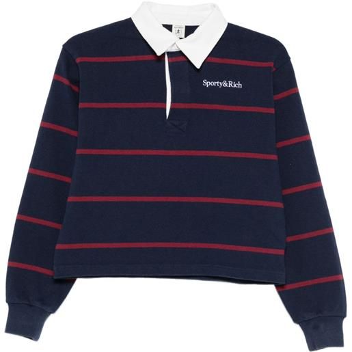 Sporty & Rich polo a righe - blu