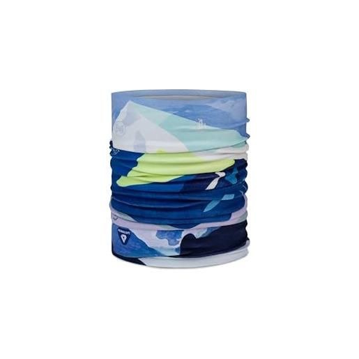 Buff thermo. Net sciarpa multifunzionale scaldacollo bambino ragazza, caldo, confortevole, materiali riciclati, leggero, traspirante, isolamento termico, neve, taglia unica, blu