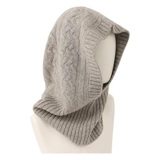 StyleBREAKER Calda Sciarpa Scaldacollo In Maglia Con Motivo Intrecciato E Morbidissimo Rivestimento Interno In Pile, Sciarpa Ad Anello, Unisex 01018150, Colore:Avorio - Foto 2