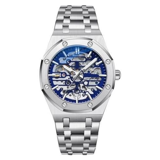 Orologio Uomo Al Quarzo Con Quadrante Classico E Lancette In Senso Antiorario - Design Inverso Unico