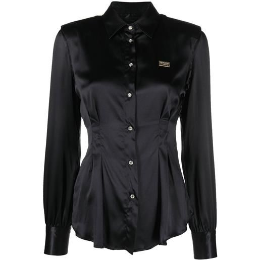 Philipp Plein camicia con spalline - nero