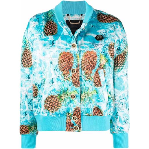 Philipp Plein bomber pineapple skies - blu