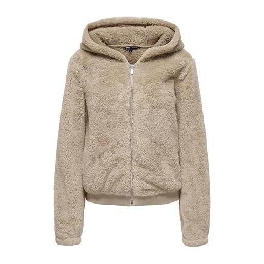 ONLY bestseller a/s onlnewanna contact sherpa jacket cc otw giacca humus, m, humus, m