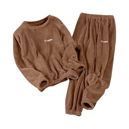 Gkaopi Pigiama Donna Anime Pantaloni Lunghi Pantaloni del Pigiama di Flanella Warm Pigiama Donna Comodo Pantaloni del Pigiama Invernale Pantaloni Comodi e Morbidi per Casa