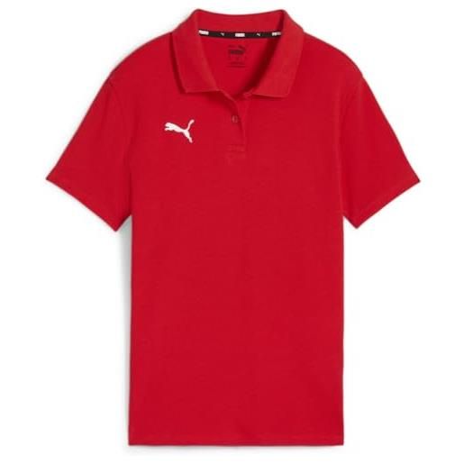 PUMA teamgoal casuals polo wmn, unisex-adulto, rosso bianco, xxl
