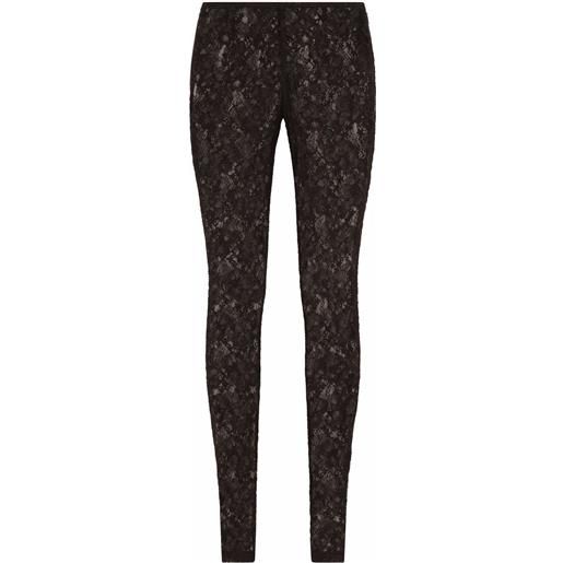Dolce & Gabbana leggings a fiori - nero