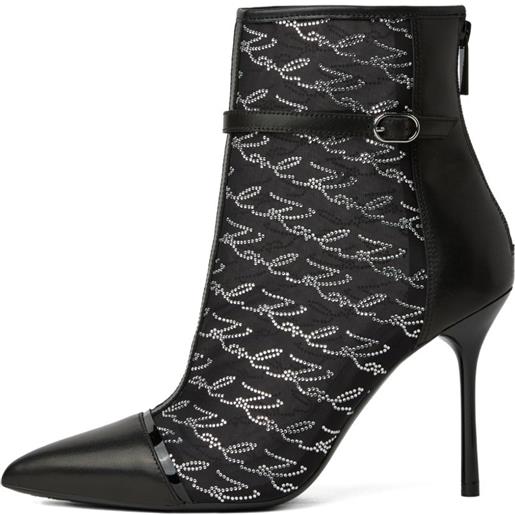 Karl Lagerfeld stivaletti con logo - nero