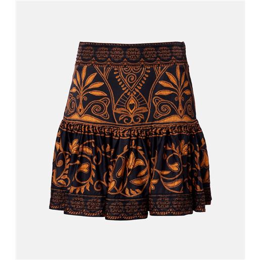 Farm Rio minigonna cornely ainika con ricamo